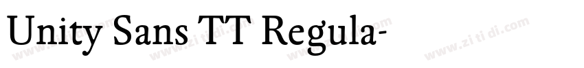 Unity Sans TT Regula字体转换